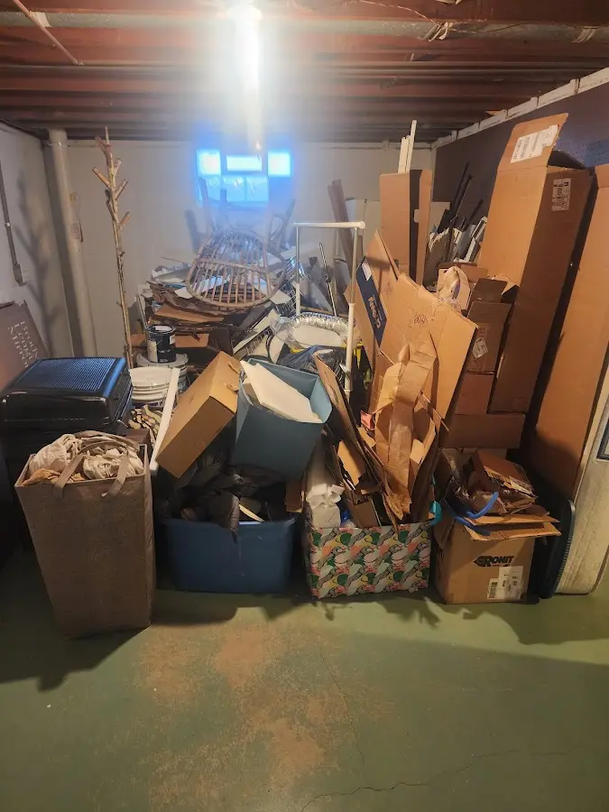 Roll-off dumpster container at job site for Roll Off Dumpster Rental in Bath